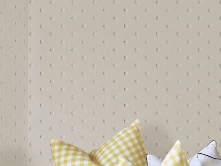 Chenille Dots Small  Wallpaper by Chris Benz - White Online now