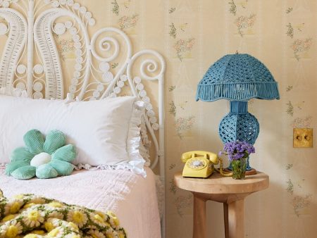 Embroidered Birdcages  Wallpaper by Lingua Franca - Cream Online now