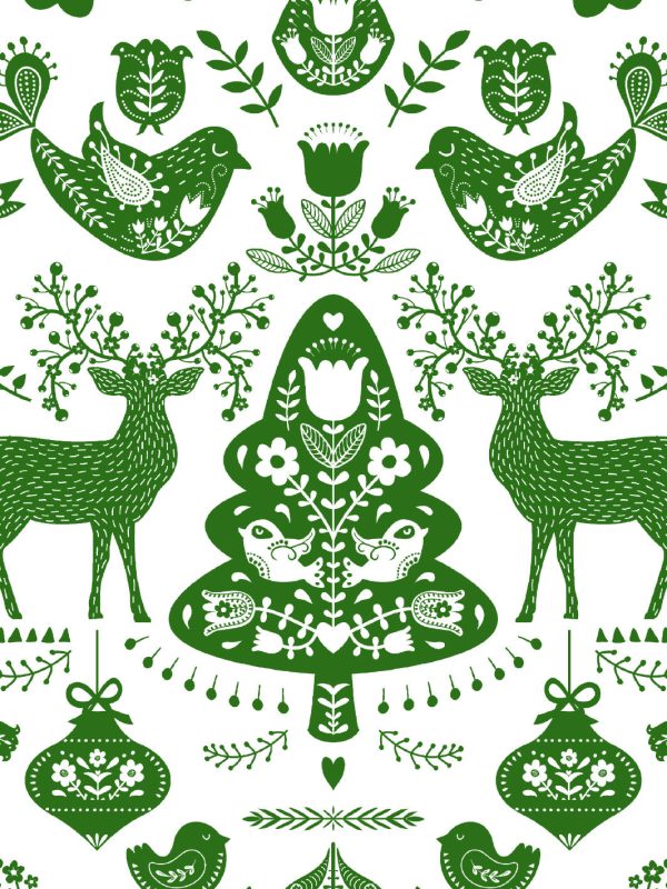 Annika  Scandinavian  Wallpaper by Nathan Turner - Green Online Hot Sale