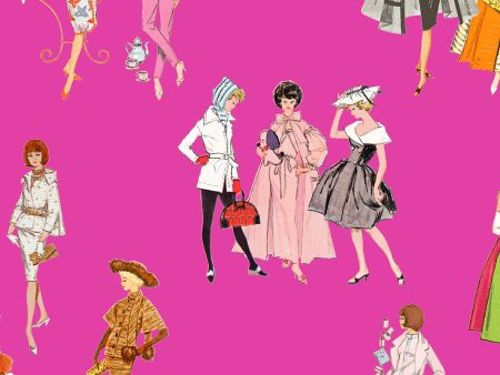 1960s Barbie™  Wallpaper - 219 Barbie™ Pink For Cheap