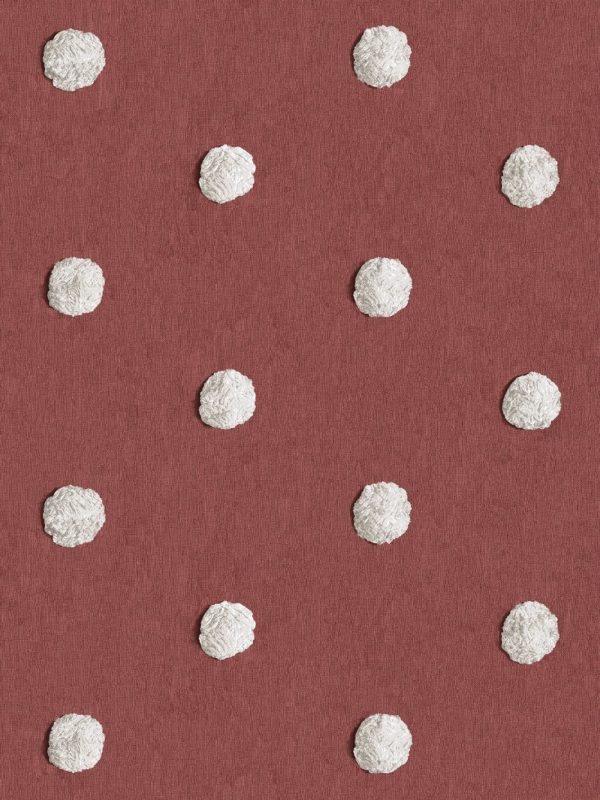 Chenille Dots Large  Wallpaper by Chris Benz - Red Online