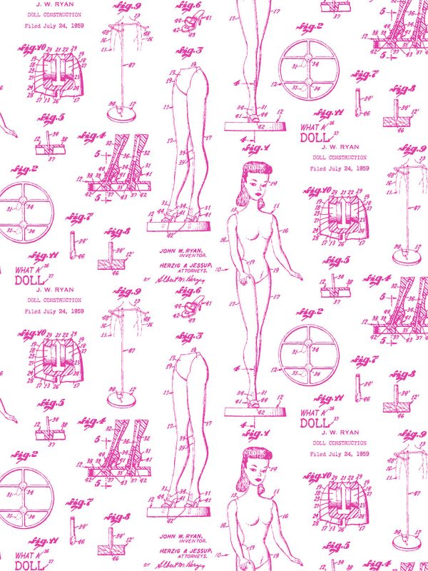 Barbie™ Blueprint  Wallpaper - 219 Barbie™ Pink Fashion