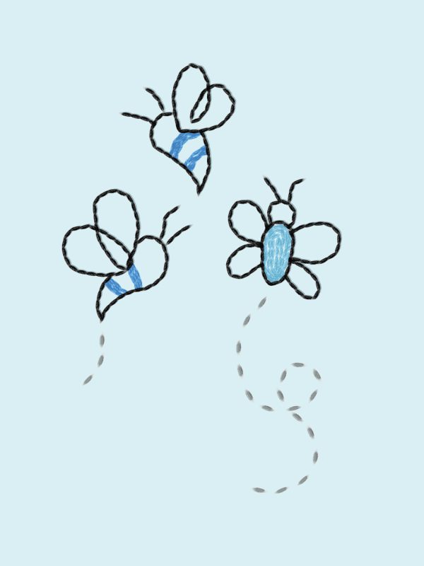 Bzzz  Wallpaper by Lingua Franca - Blue For Cheap