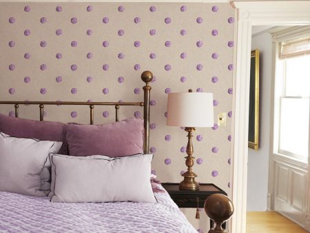 Chenille Dots Large  Wallpaper by Chris Benz - Lilac Supply