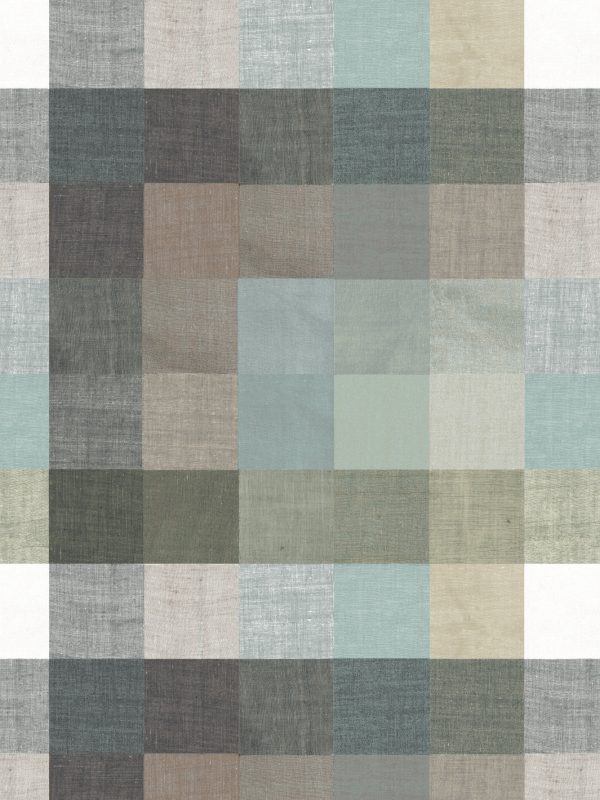 Bellport Madras Large  Wallpaper by Chris Benz - Gray Online Hot Sale