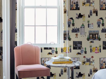 Upper East Side  Wallpaper by CAB x Carlyle - Cream on Sale