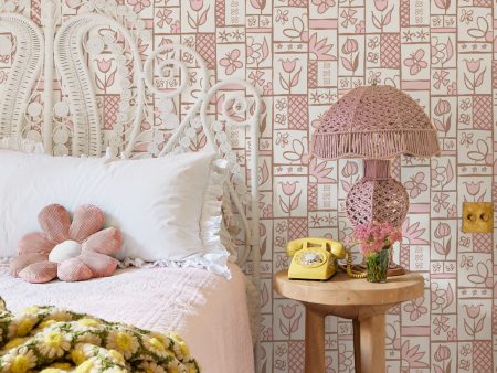 Rita s Kitchen  Wallpaper by Lingua Franca - Pink Adobe Sale