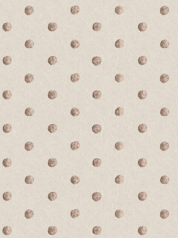 Chenille Dots Small  Wallpaper by Chris Benz - Latte Fashion