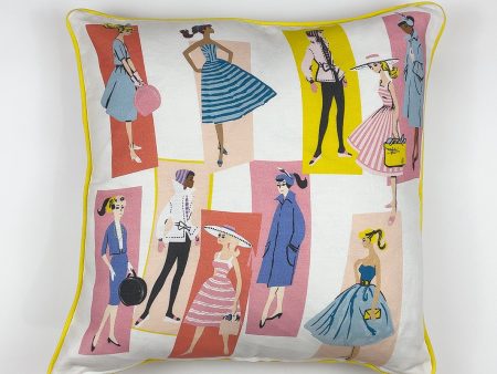 Mod Shapes  Throw Pillow by Barbie™ - Daffodil Persimmon Supply