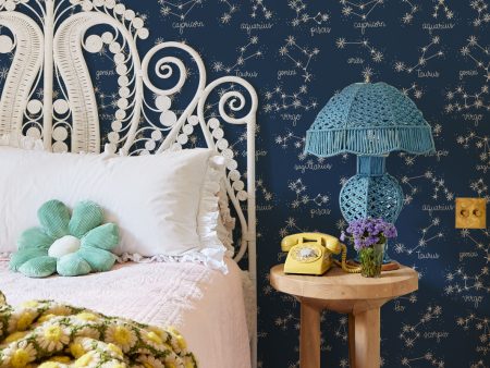 Zodiac  Wallpaper by Lingua Franca- Midnight Blue For Cheap