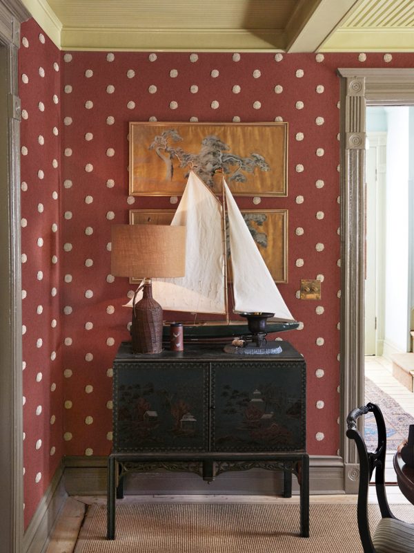 Chenille Dots Large  Wallpaper by Chris Benz - Red Online