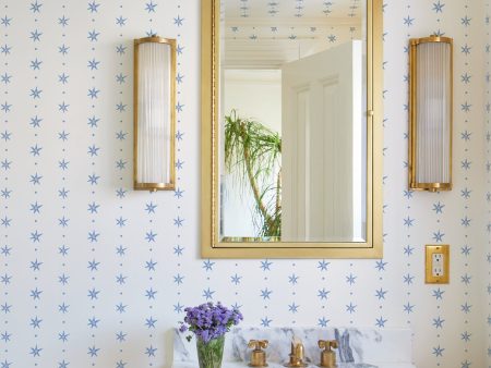 Rita s Stars  Wallpaper by Lingua Franca - Lavender Blue For Sale