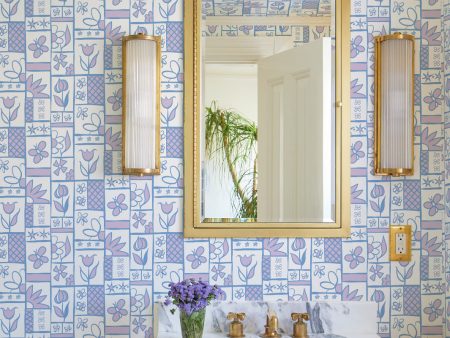 Rita s Kitchen  Wallpaper by Lingua Franca - Lavender Blue Sale