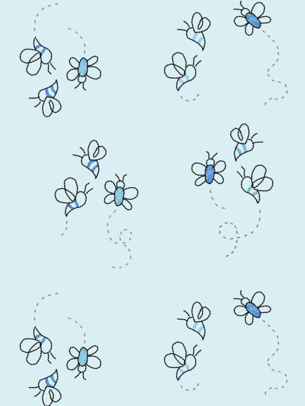 Bzzz  Wallpaper by Lingua Franca - Blue For Cheap