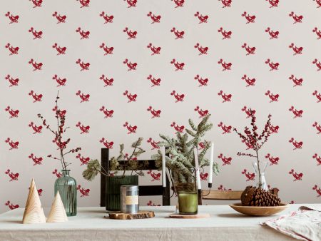 Tuva  Scandinavian  Wallpaper by Nathan Turner - Red Online Hot Sale