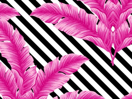 BarbieStyle™ Isla Palm  Wallpaper - 219 Barbie™ Pink & Black Discount