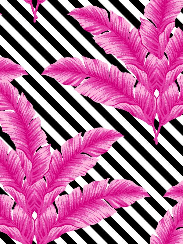 BarbieStyle™ Isla Palm  Wallpaper - 219 Barbie™ Pink & Black Discount