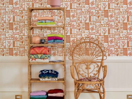 Rita s Kitchen  Wallpaper by Lingua Franca - Rust Pink Supply