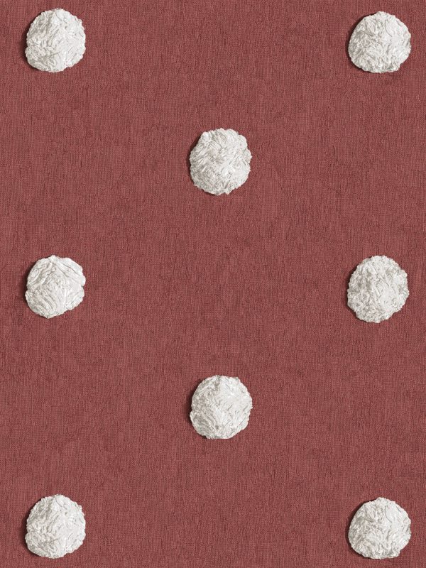 Chenille Dots Large  Wallpaper by Chris Benz - Red Online