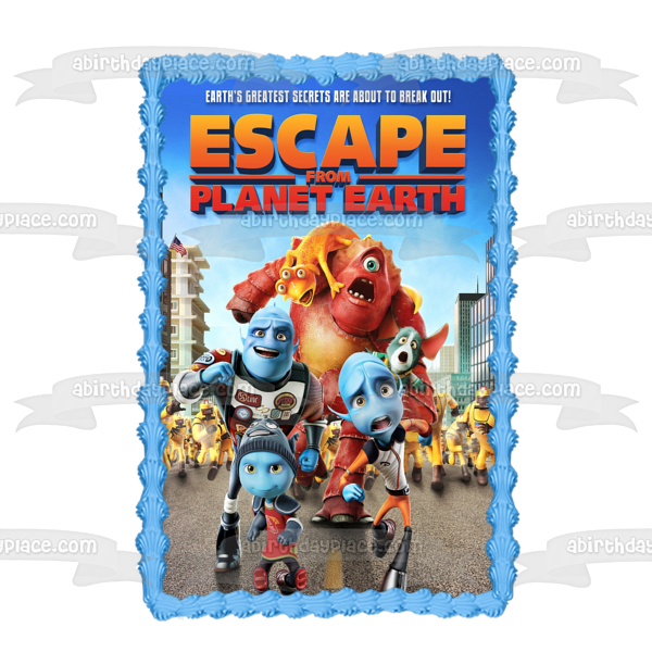 Escape from Planet Earth Scorch Gary Lena Kip Movie Poster Edible Cake Topper Image ABPID53838 For Discount