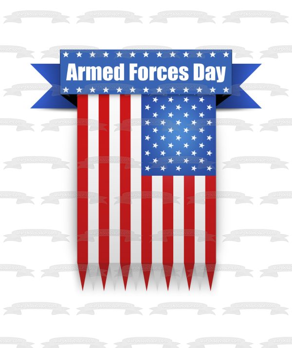 Armed Forces Day American Flag Edible Cake Topper Image ABPID53835 Discount