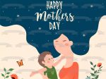 Happy Mother s Day Mother and Baby Flowers Butterflies Edible Cake Topper Image ABPID53820 Sale