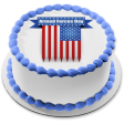 Armed Forces Day American Flag Edible Cake Topper Image ABPID53835 Discount