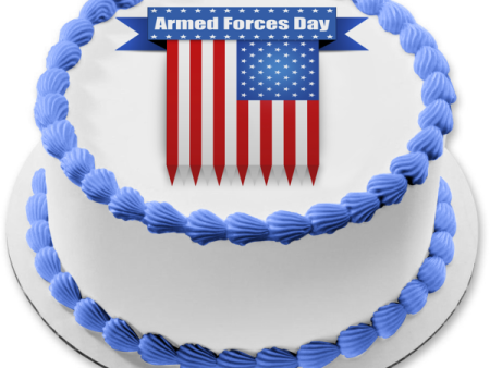 Armed Forces Day American Flag Edible Cake Topper Image ABPID53835 Discount