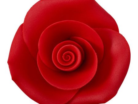 Red 2  Rose SugarSoft® Premium Edible Decorations For Cheap