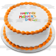 Happy Mother s Day Children s Art Edible Cake Topper Image ABPID53804 Hot on Sale