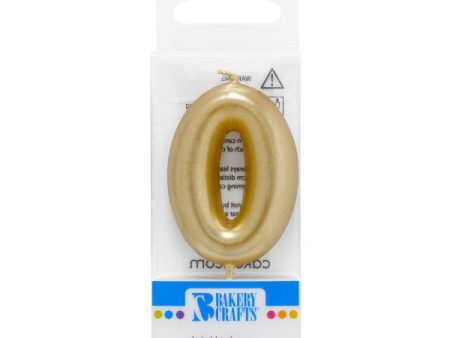 0 Mini Gold Numeral Candle For Cheap