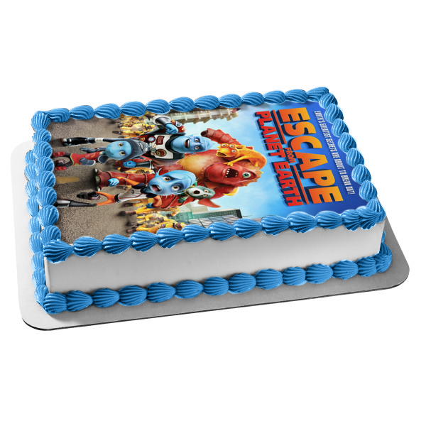 Escape from Planet Earth Scorch Gary Lena Kip Movie Poster Edible Cake Topper Image ABPID53838 For Discount