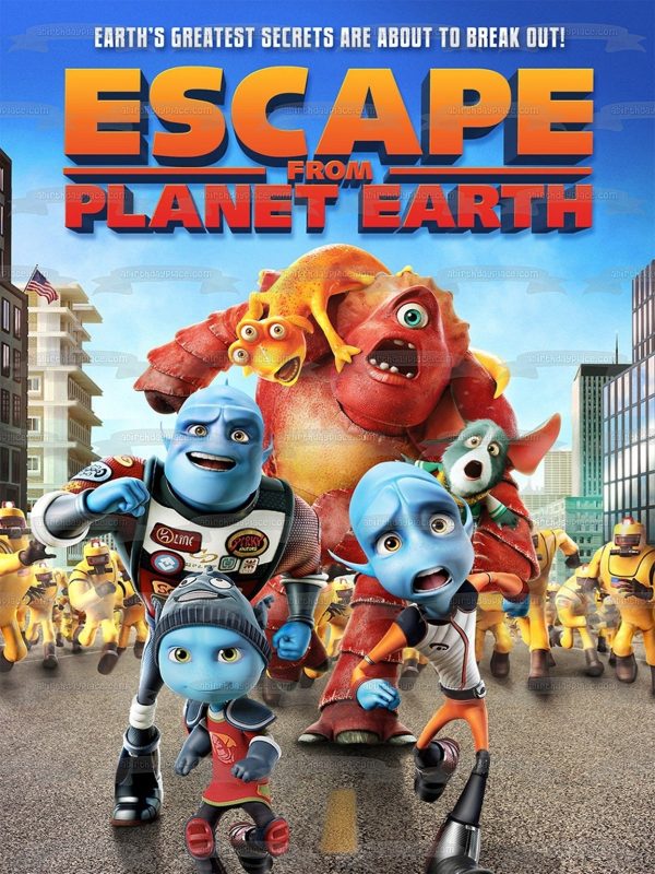 Escape from Planet Earth Scorch Gary Lena Kip Movie Poster Edible Cake Topper Image ABPID53838 For Discount