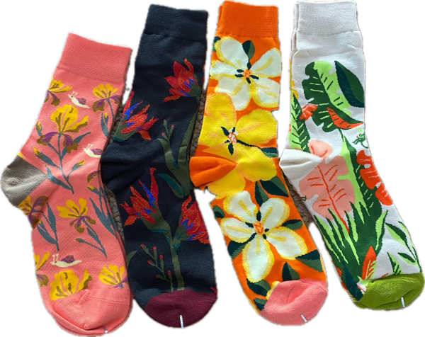 Mahalo Floral Socks Discount