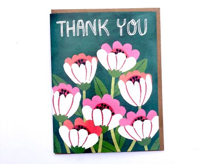 Thank You Floral Card For Cheap