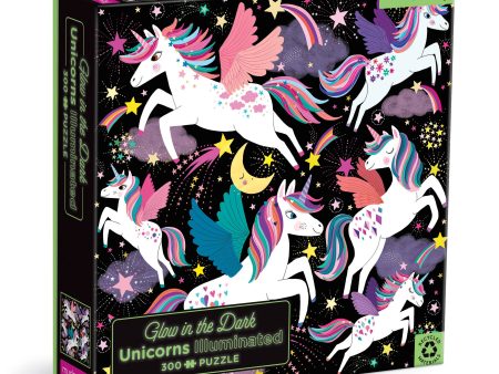 Unicorns Illuminated 300 Piece Glow in the Dark Puzzle For Cheap