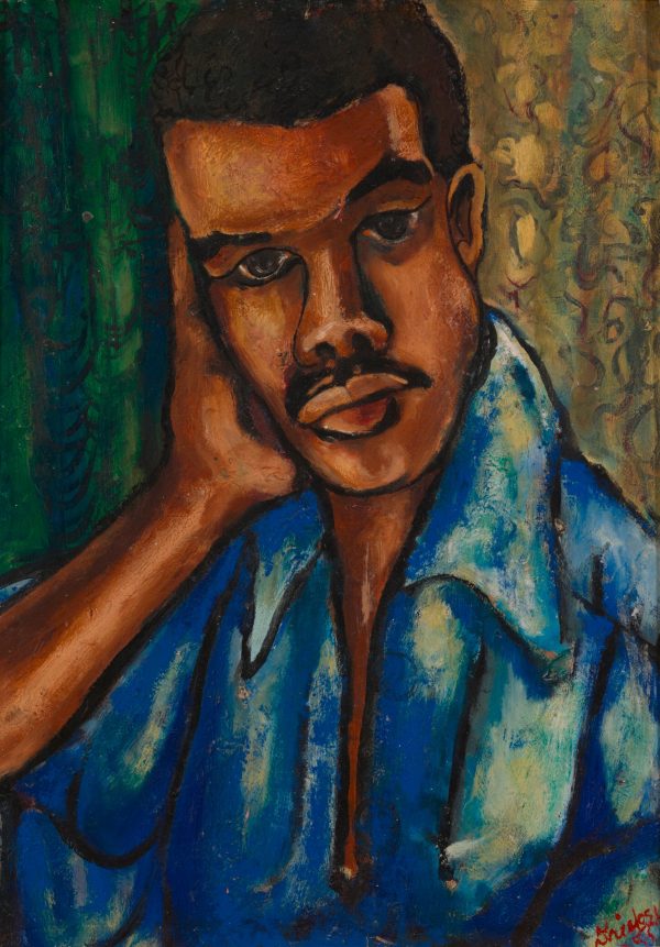 Self-Portrait, 1953  by David Driskell For Sale