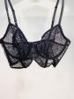 XL Britta Black Lace Bra With ♥ Buttons For Cheap