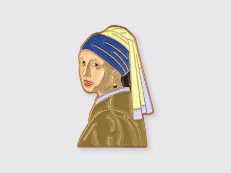 Pin Museum - Girl with a Pearl Earring • Enamel Pin For Sale