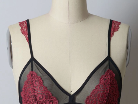 Lace & Mesh Winged Bralettes For Sale