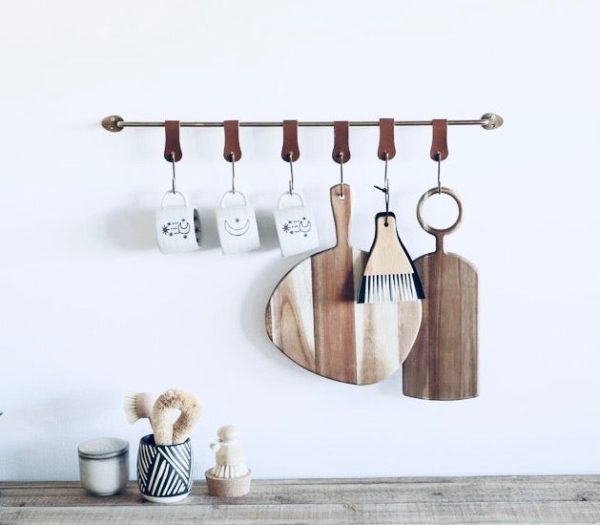 Brass & Leather Wall Hooks For Cheap