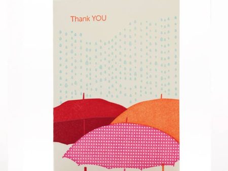 Thank You Umbrellas Notecard For Sale