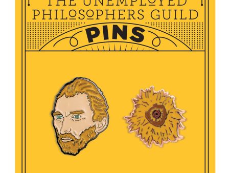 Unemployed Philosophers Guild - Van Gogh and Sunflower Pins Hot on Sale