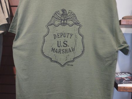 T-Shirt: Black Outline Deputy Badge Online Hot Sale