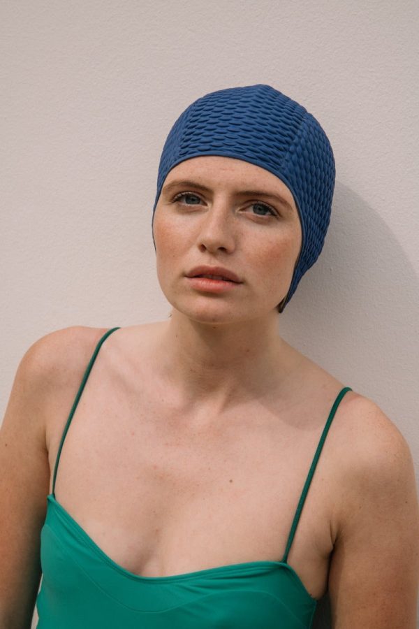 Retro navy swimming cap - KORES Online Hot Sale