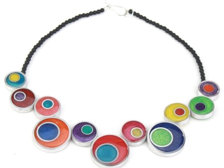 Resinique offset circle necklace - Multi-color Online Sale