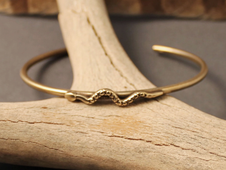 Brass Snake Cuff For Discount