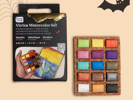 Mini Metallic Watercolor Pans - 15 Colors Online