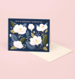 Navy Blue Floral Sympathy Card Cheap