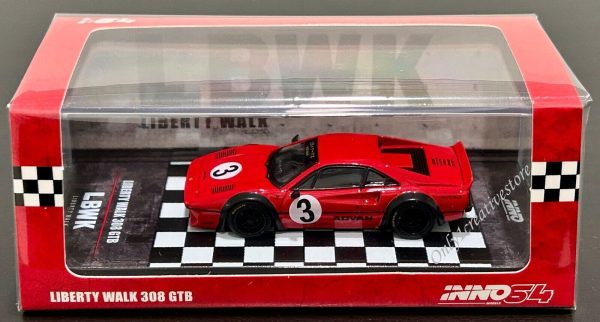 INNO64 1:64 LBWK Ferrari 308 GTB Red Liberty Walk Online Sale